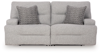 Acklen Place 2-Piece Power Reclining Sectional Loveseat, Pewter, grid