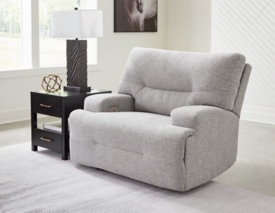 Acklen Place Oversized Power Recliner, Pewter, rollover