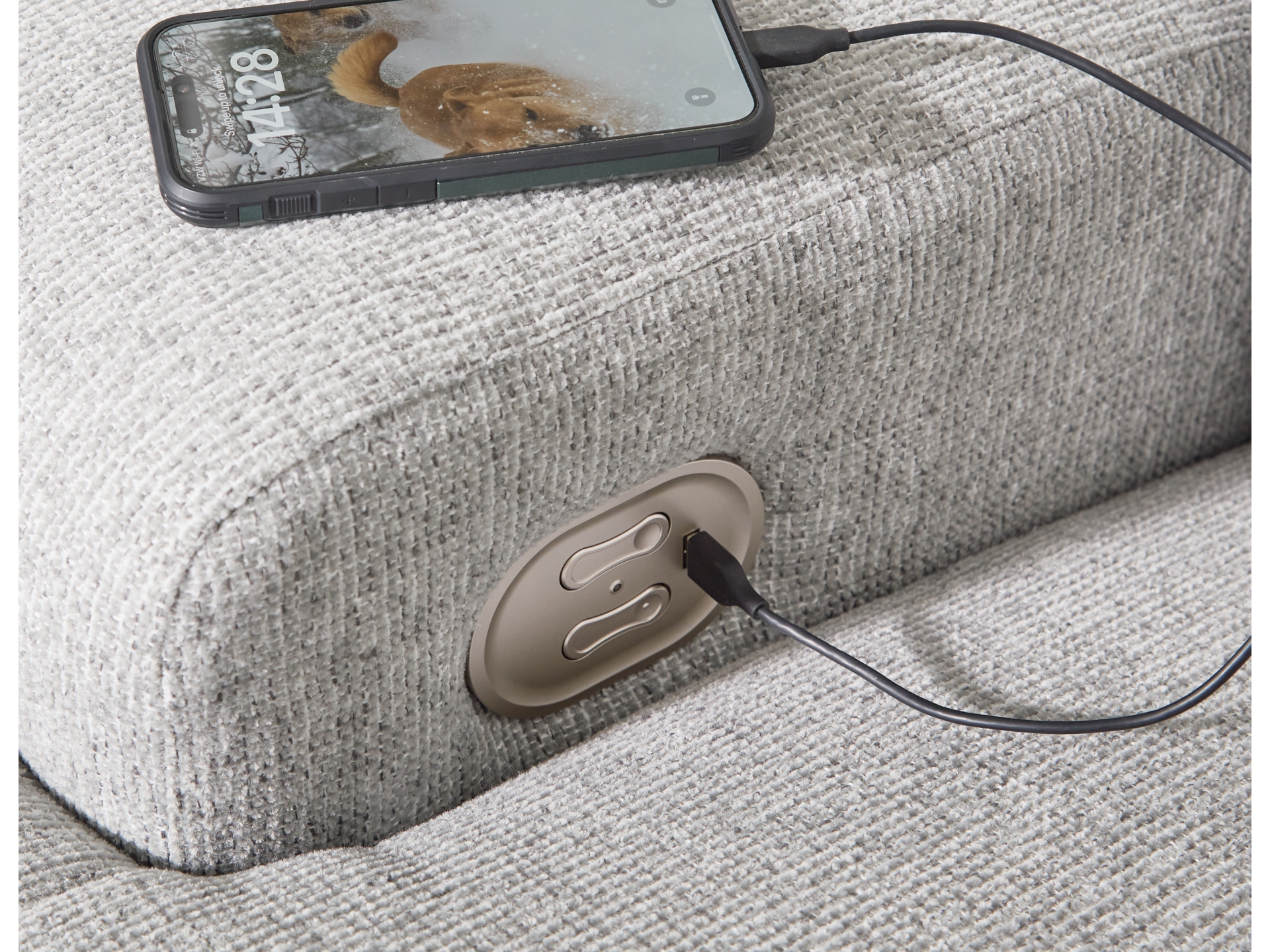 Image 2 of Acklen Place Next-Gen Nuvella Performance Fabric Dual Power Oversized Recliner