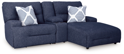 Acklen Place 3-Piece Power Reclining Sectional Sofa with Chaise, Navy, large