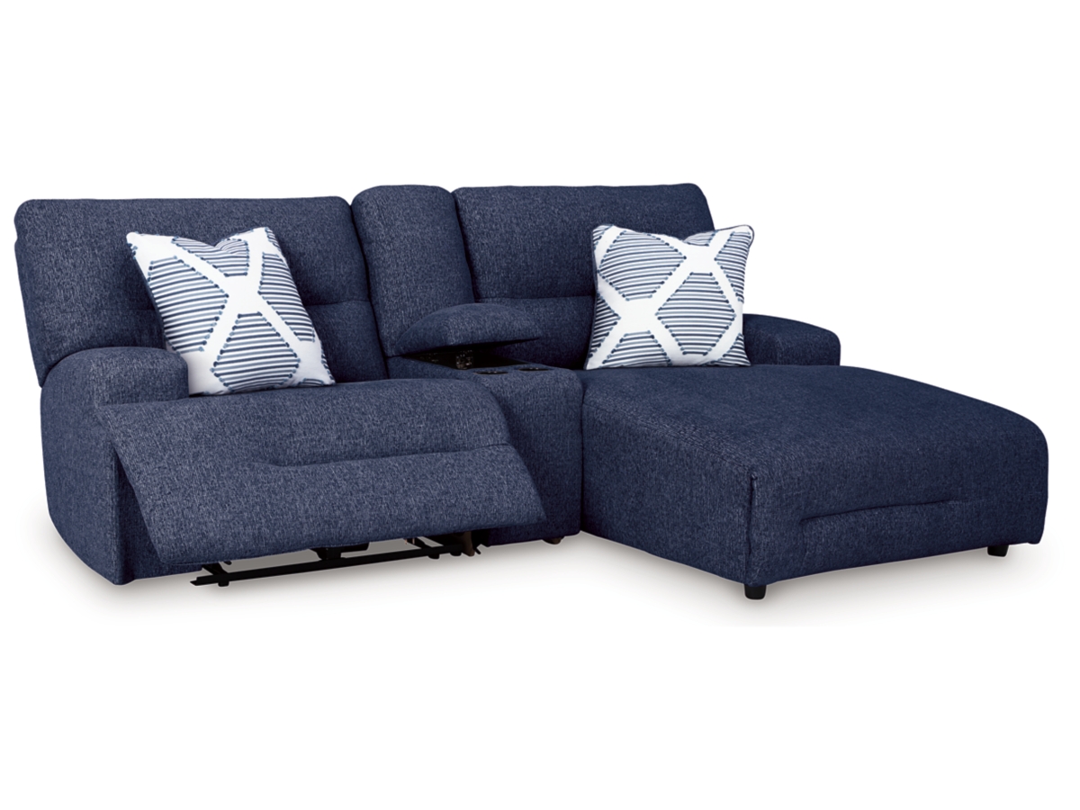 ✦SACLA✦ Ashley Acklen Place Navy 3-Piece Power Reclining Sectional