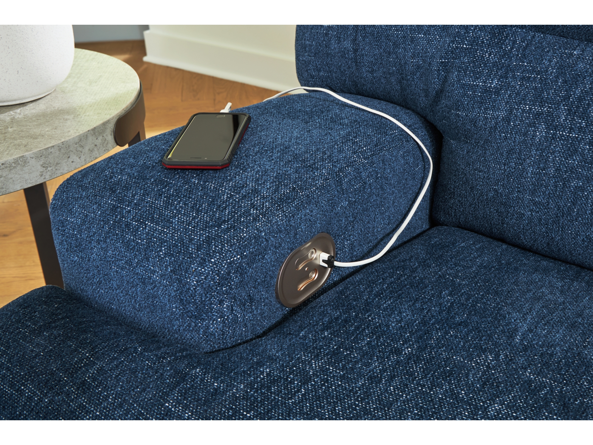 Image 2 of Acklen Place Performance Fabric navy 