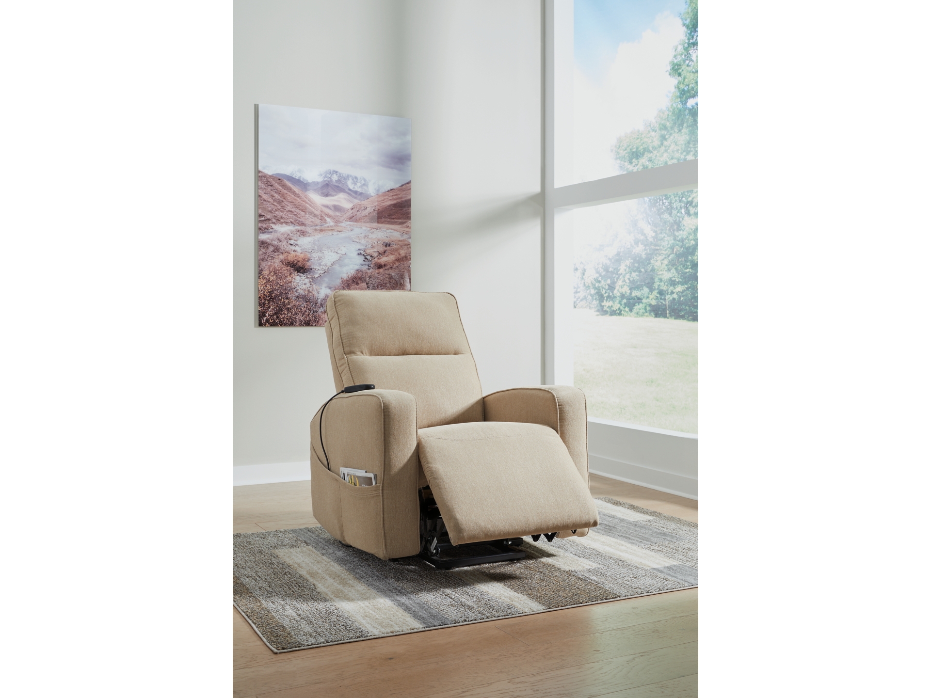 Image 3 of Starganza Next-Gen Nuvella™ Performance Fabric Power Lift Recliner Taupe