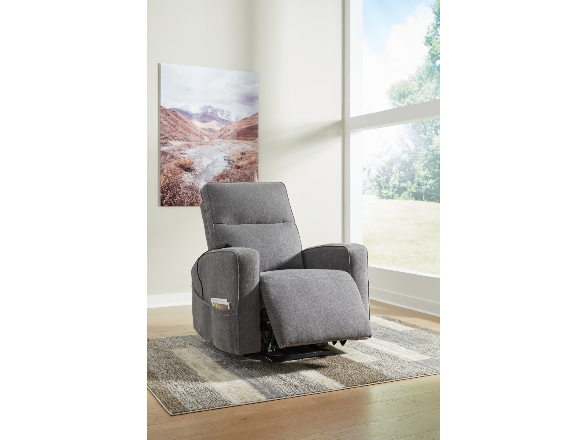 Image 3 of Starganza Next-Gen Nuvella™ Performance Fabric Power Lift Recliner grey