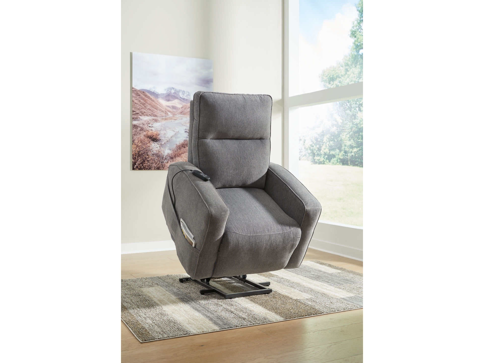 Image 0 of Starganza Next-Gen Nuvella™ Performance Fabric Power Lift Recliner grey