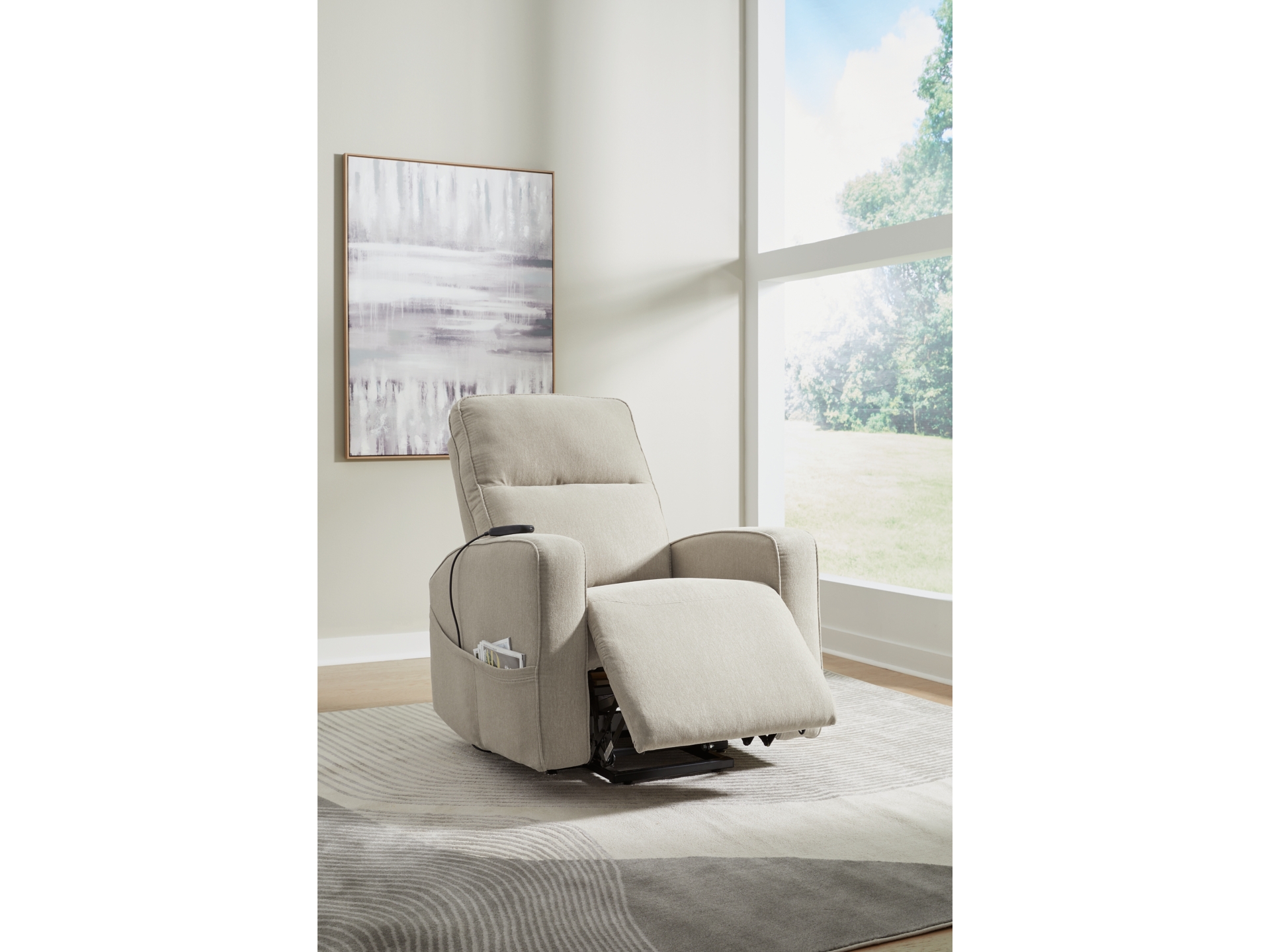 Image 3 of Starganza Next-Gen Nuvella™ Performance Fabric Power Lift Recliner Smoke 