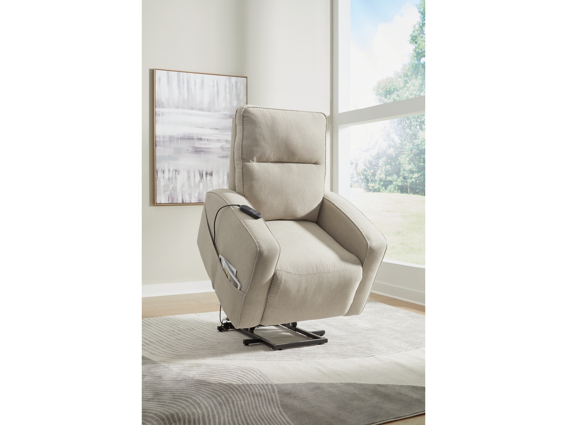 Image 0 of Starganza Next-Gen Nuvella™ Performance Fabric Power Lift Recliner Smoke 