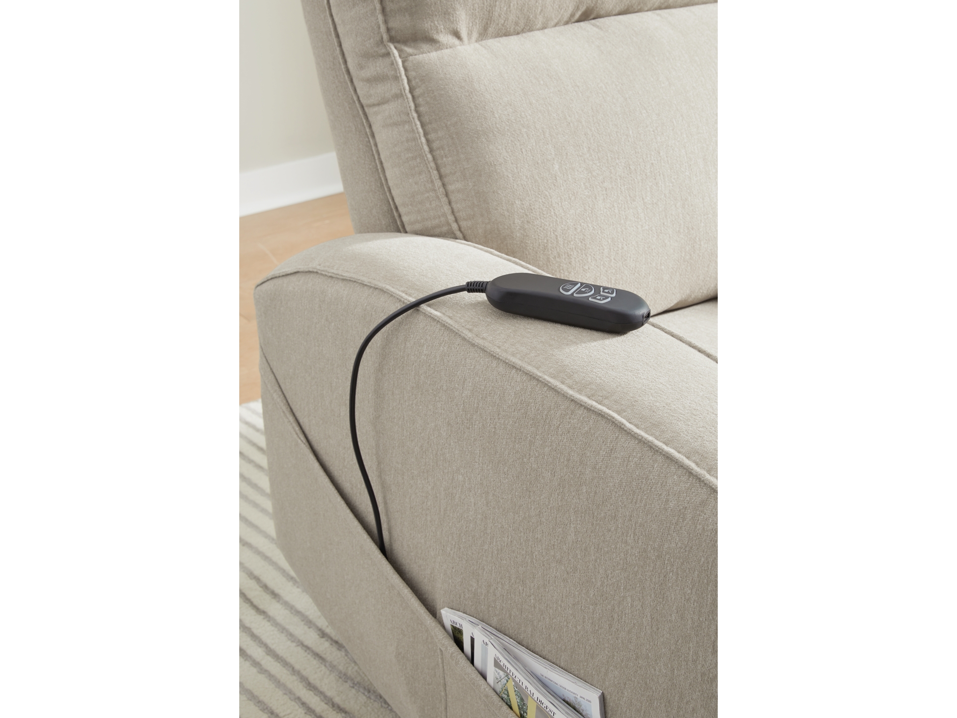 Image 1 of Starganza Next-Gen Nuvella™ Performance Fabric Power Lift Recliner Smoke 