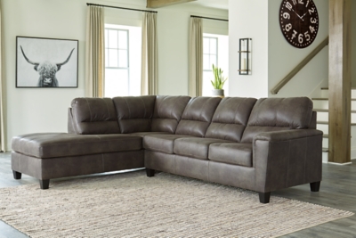 Navi 2-Piece Sectional with Chaise, Smoke