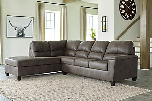 Navi 2-Piece Sectional with Chaise, Smoke, rollover
