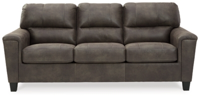 Signature Design by Ashley Navi Stationary Queen Sofa Sleeper in Chestnut