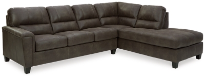 Navi 2-Piece Sleeper Sectional with Chaise, Smoke, large