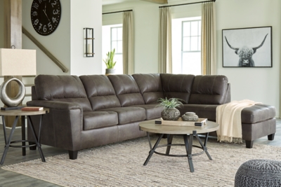 Brown corduroy sectional on sale couch ashley furniture