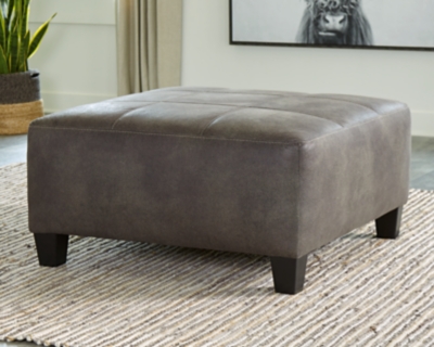 Navi Oversized Accent Ottoman, Smoke, rollover