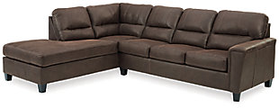 Navi 2-Piece Sleeper Sectional with Chaise, Chestnut, large