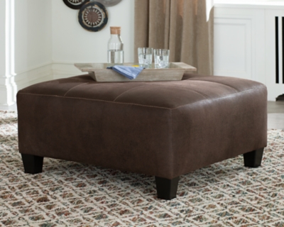 Navi Oversized Accent Ottoman, Chestnut, large