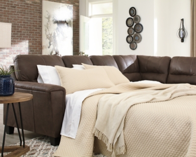 Navi 2-Piece Sleeper Sectional with Chaise, Chestnut, large