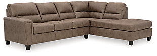 Navi 2-Piece Sectional Sofa Chaise, Fossil, large