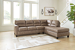 Navi 2-Piece Sectional Sofa Chaise, Fossil, rollover