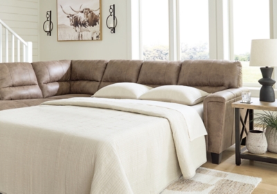 Navi 2-Piece Sectional Sofa Sleeper Chaise, Fossil, rollover