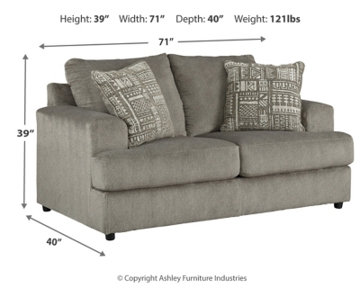 Soletren Loveseat, Ash, large