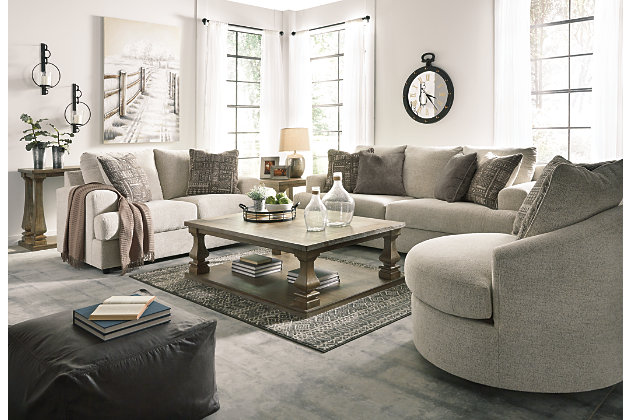 Flaunting a trendsetting silhouette, the Soletren sofa sleeper puts the contemporary in your contemporary home. Its “three over two” profile eliminates the center seat cushion, giving you elongated plushness and deep seating. Chunky chenille fabric satisfies your need for a piece that feels as good as it looks. Accented with soft jacquard chenille throw pillows for a splash of geometric pattern and color contrast. Pull-out queen mattress in quality memory foam comfortably accommodates overnight guests.Corner-blocked frame | Attached back and loose seat cushions | High-resiliency foam cushions wrapped in thick poly fiber | 4 decorative pillows included | Pillows with soft polyfill | Polyester upholstery and polyester pillows | Exposed feet with faux wood finish | Included bi-fold queen memory foam mattress sits atop a supportive steel frame | Memory foam provides better airflow for a cooler night’s sleep | Memory foam encased in damask ticking