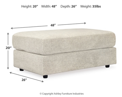 Soletren Oversized Ottoman, Stone, large