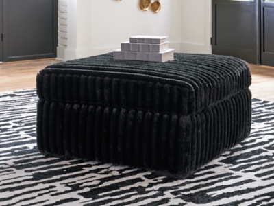 Midnight-Madness Oversized Accent Ottoman, Onyx, rollover