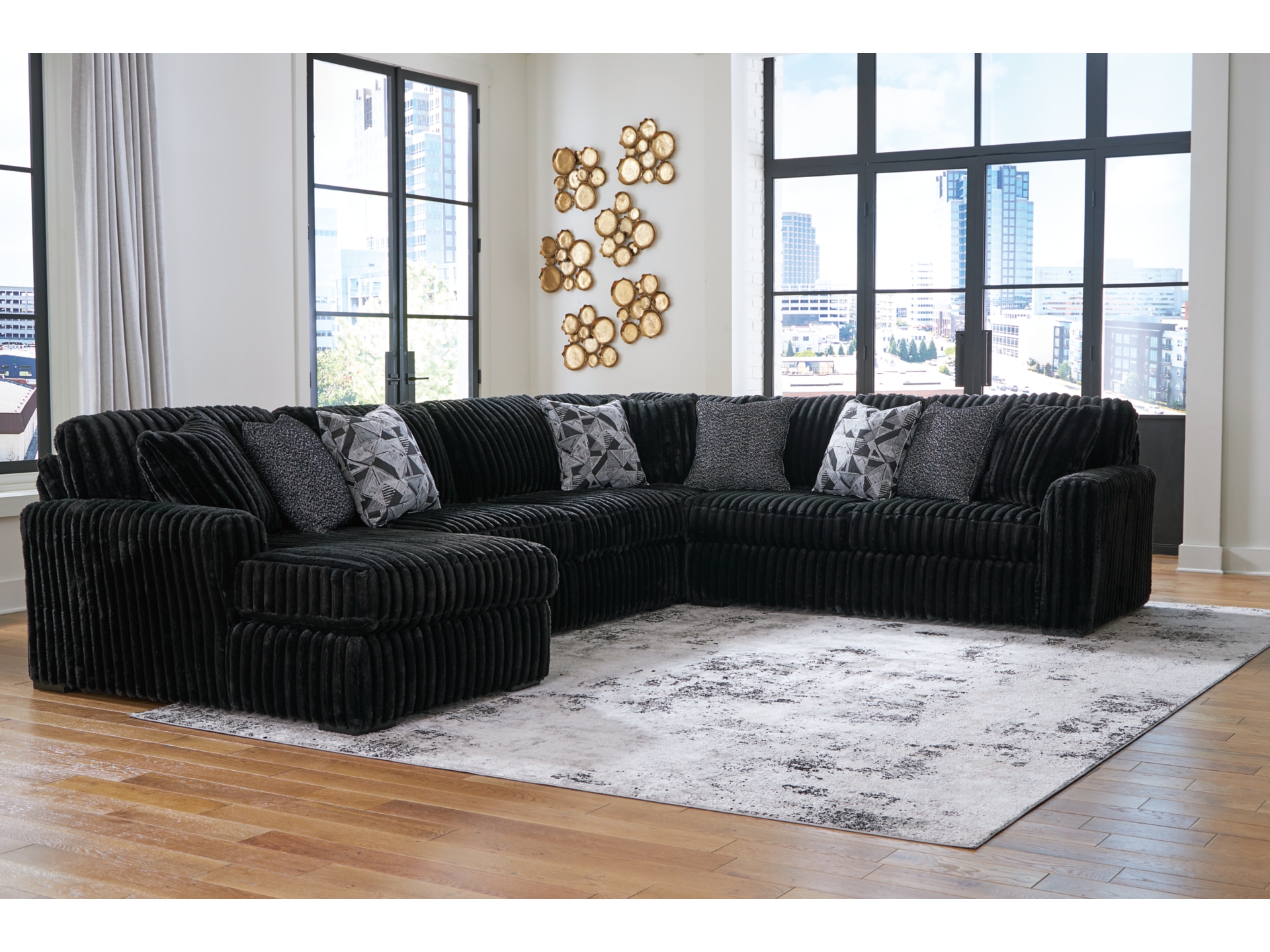 Image 1 of Midnight-Madness Sectional with Chaise