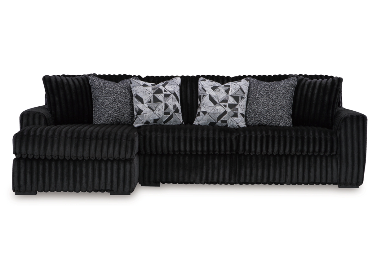 Ashley furniture black couch discount