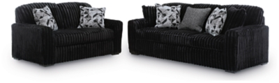 Midnight-Madness Sofa and Loveseat, Onyx, large