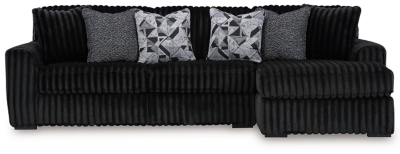 Midnight-Madness 2-Piece Sectional Sofa with Chaise, Onyx, large