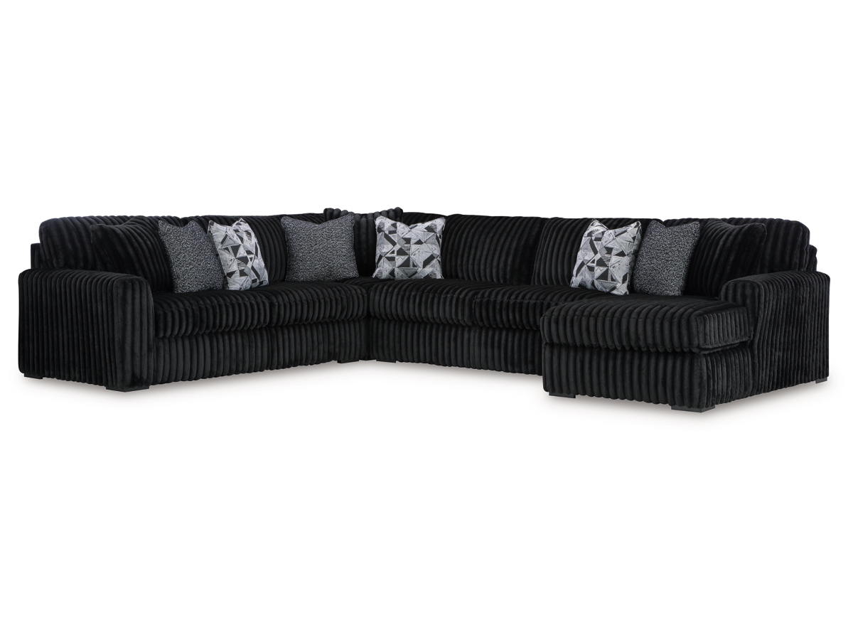 Midnight-Madness 4 Piece Sectional with Chaise
