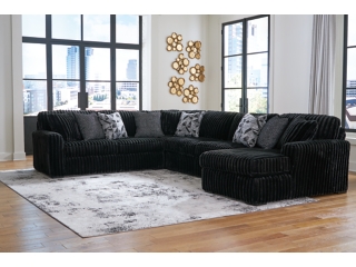 Midnight-Madness 4-Piece Sectional with Chaise