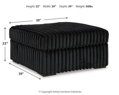 Midnight-Madness Oversized Accent Ottoman Dimensions