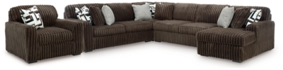 Seccional de 4 piezas y sillón extragrande Midnight-Madness
