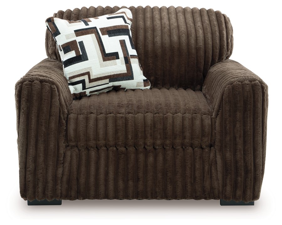 Sofá Midnight-Madness, sillón de gran tamaño y otomana decorativa - image 4