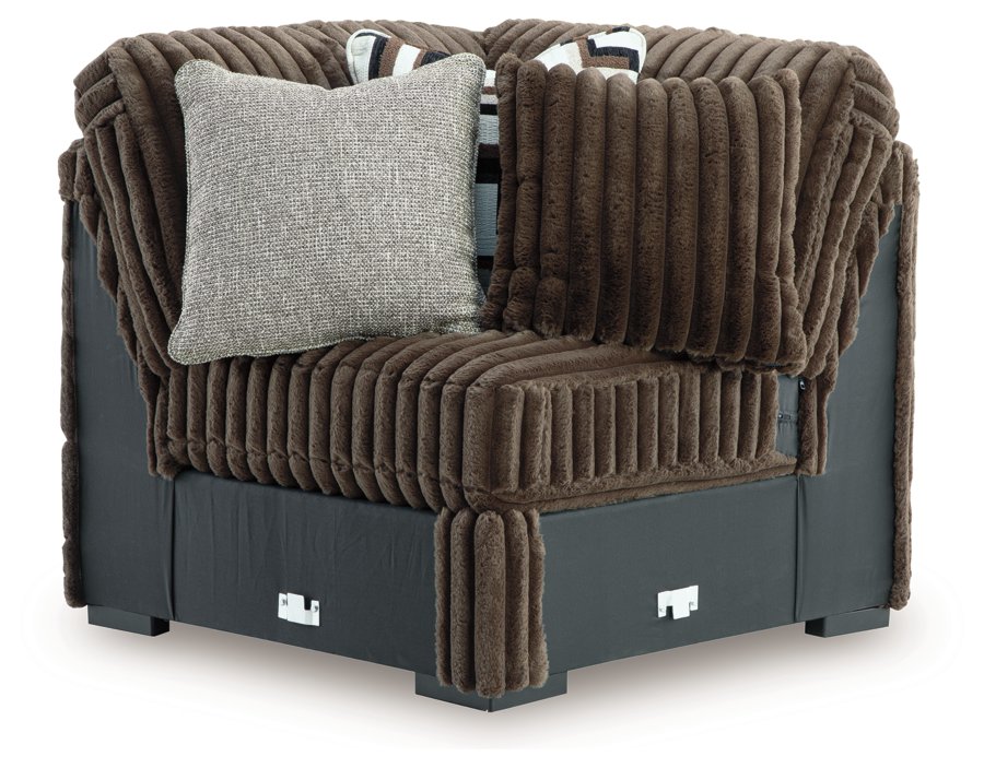 Midnight-Madness 4-Piece Sectional and Oversized Accent Ottoman - image 12