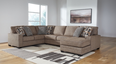 Cannonbrook 3-Piece Sectional with Chaise, Nutmeg, rollover