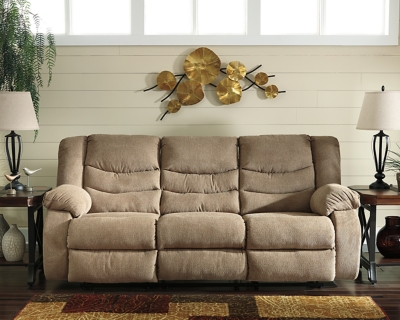 Tulen Reclining Sofa, Mocha, large