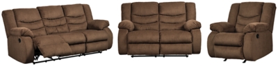 Tulen Sofa, Loveseat and Recliner, Chocolate, large