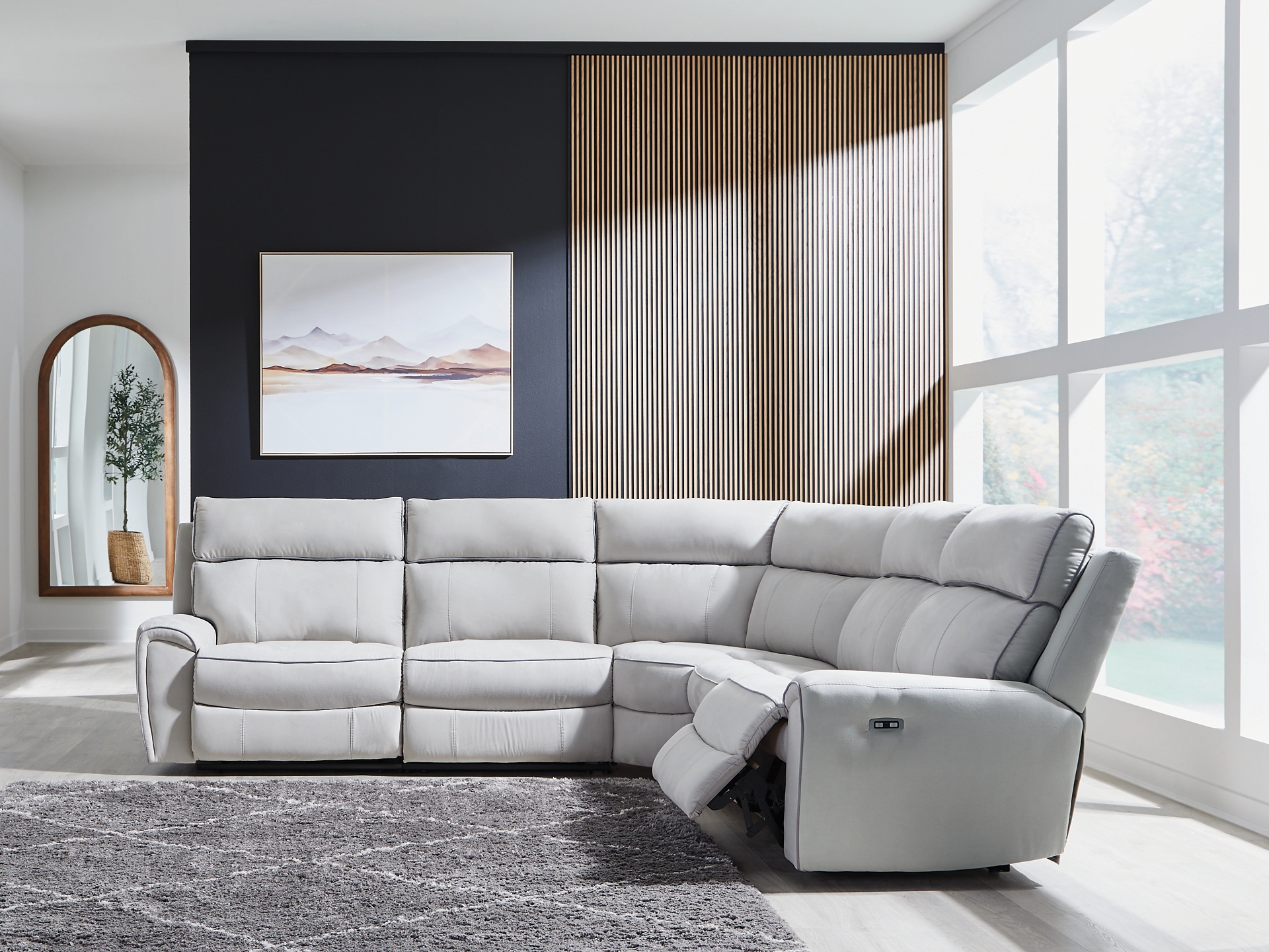 Grafton Pike 5-Piece Dual Power Reclining Modular Sectional