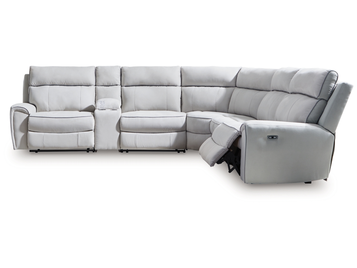 Grafton Pike 6-Piece Dual Power Reclining Sectional with Console