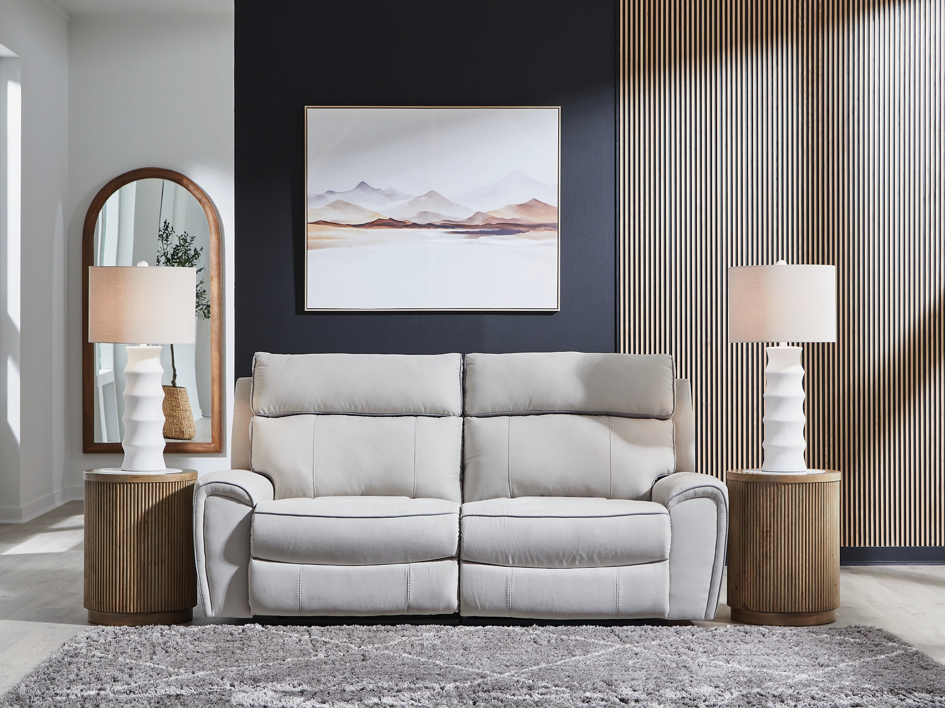 Image 6 of Grafton Pike 3-Piece Dual Power Reclining Modular Sofa-loveseat Pearl/Ash 