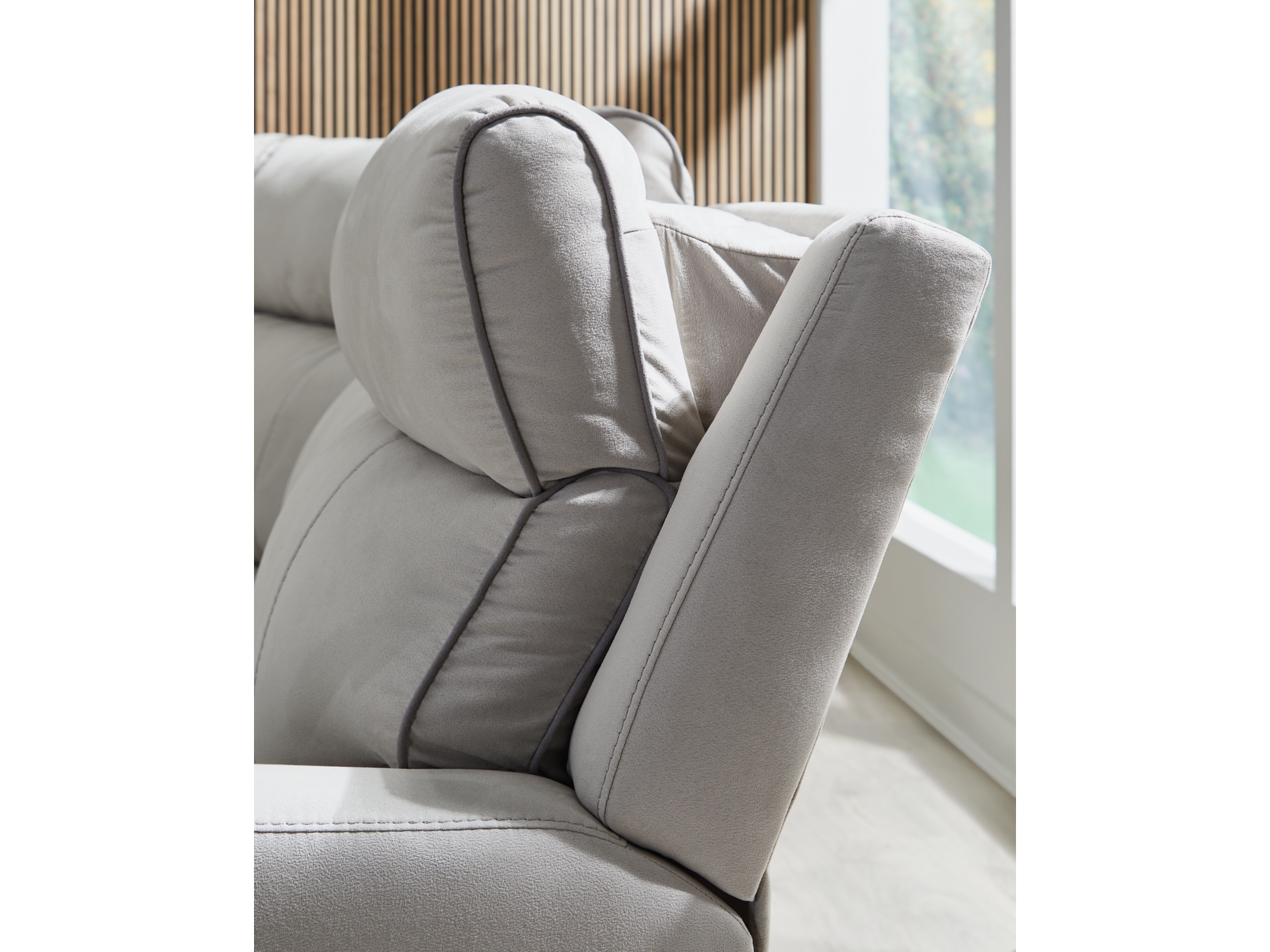 Image 1 of Grafton Pike 3-Piece Dual Power Reclining Modular Sofa-loveseat Pearl/Ash 