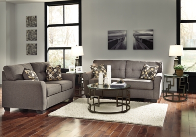 Tibbee Sofa and Loveseat with Coffee Table and 2 End Tables, , large