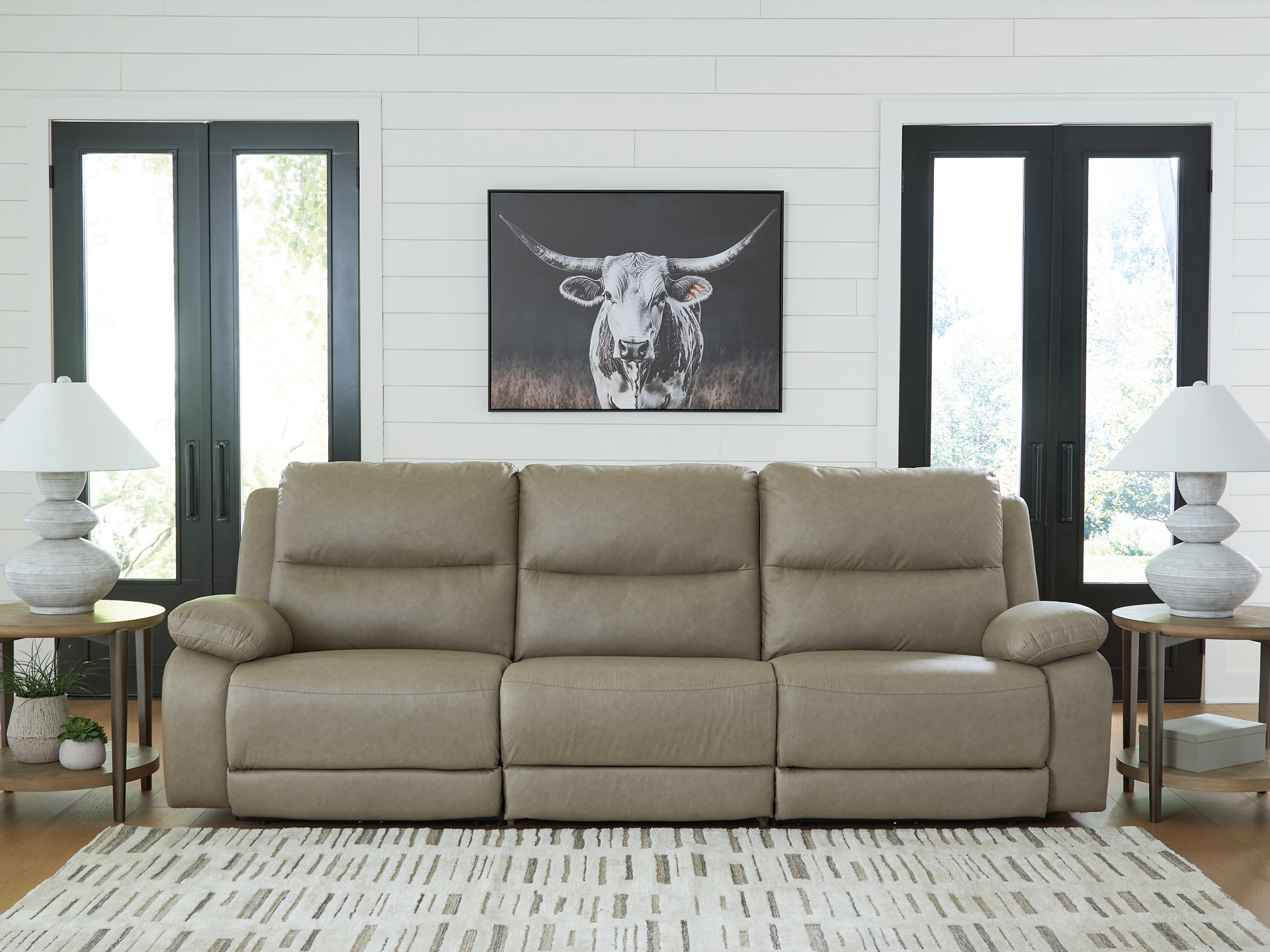 Brannigan 3-Piece Dual Power Reclining Modular sofa loveseat 