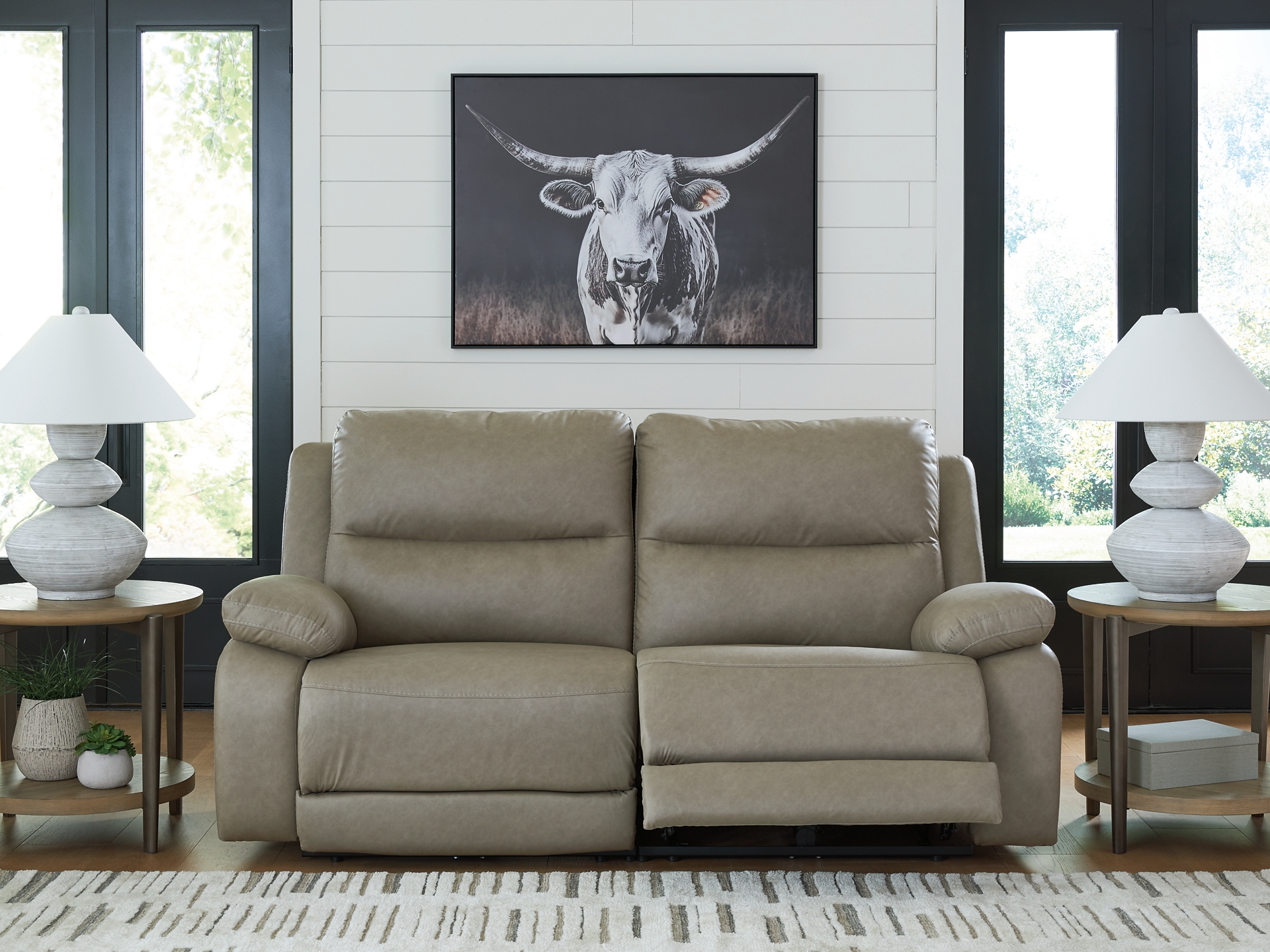 Image 5 of Brannigan 3-Piece Dual Power Reclining Modular sofa loveseat 