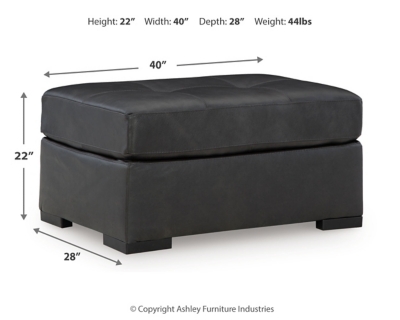 Brindley Pier Oversized Accent Ottoman Dimensions