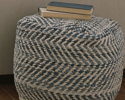 Chevron Pouf, , rollover